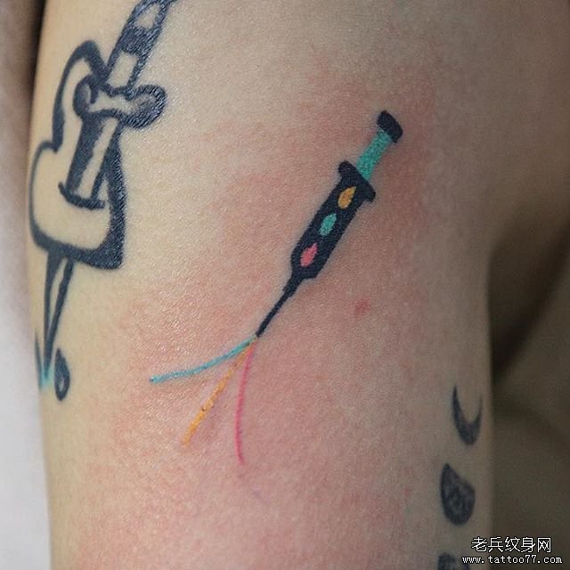 小清新针管纹身图案