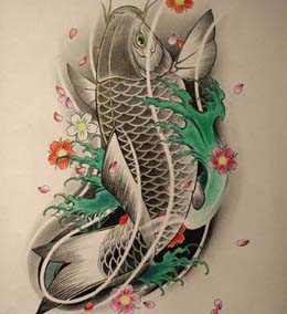 传统鲤鱼纹身图片及意义详解