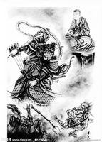 百鬼图手稿纹身图案