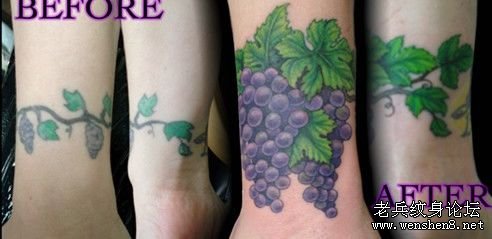 纹身图案：经典水果纹身图案