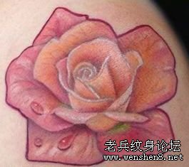 女性纹身图案大全：玫瑰纹身图案大全